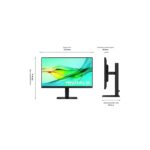 Samsung LS24D600UAU 24-inch Quad HD IPS Monitor, 100 Hz, USB-C, Ethernet, KVM Switch, Black