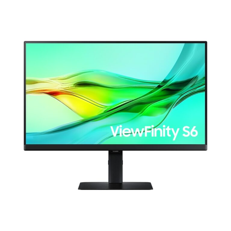 Samsung LS24D600UAU 24-inch Quad HD IPS Monitor, 100 Hz, USB-C, Ethernet, KVM Switch, Black