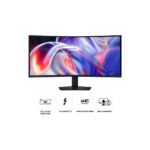 Samsung ViewFinity S8 40" Curved 5K2K WUHD VA Monitor, 144 Hz, HDR10+, FreeSync Premium, Black