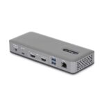 StarTech.com Dual-Monitor USB-C Docking Station, HDMI, 4K 60Hz, 100W PD, Grey