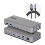 StarTech.com Dual-Monitor USB-C Docking Station, HDMI, 4K 60Hz, 100W PD, Grey