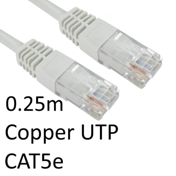 Target RJ45 to RJ45 Cat5e UTP Network Cable 0.25m White Moulded Copper