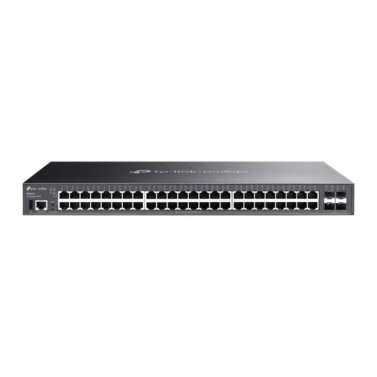 TP-Link Omada SG5452X 48-Port Gigabit L3 Managed Network Switch with 4x 10G SFP+ Slots, Black