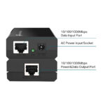 TP-Link Omada TL-POE150S Gigabit PoE Injector, IEEE 802.3af, 48V - Black