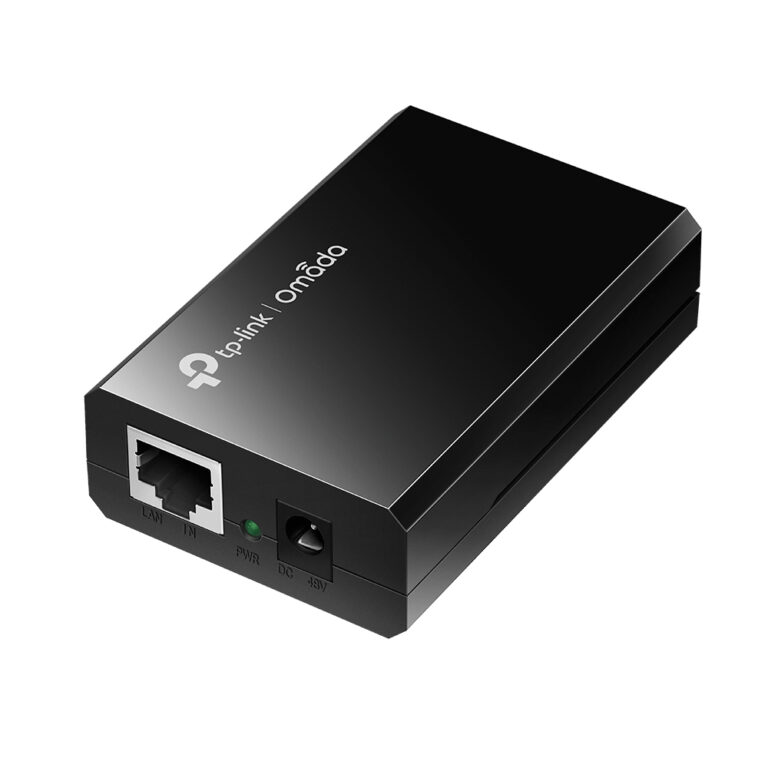 TP-Link Omada TL-POE150S Gigabit PoE Injector, IEEE 802.3af, 48V - Black
