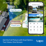 TP-Link Tapo TC93D KIT Solar-Powered Dual-Lens 2K Pan/Tilt Outdoor Security Camera Kit