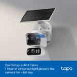 TP-Link Tapo TC93D KIT Solar-Powered Dual-Lens 2K Pan/Tilt Outdoor Security Camera Kit