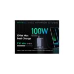 Ugreen Nexode Pro 100W 3-Port Universal Fast Charger with USB-C to USB-C Cable Grey, Silver