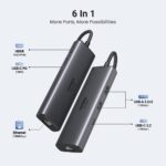 Ugreen Revodok 6-in-1 USB-C Docking Station 4K at 60Hz HDMI Ethernet Grey