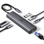 Ugreen Revodok 6-in-1 USB-C Docking Station 4K at 60Hz HDMI Ethernet Grey