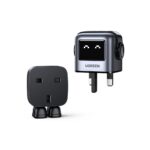 Ugreen Uno 65W GaN Fast Charger, 2 x USB-C and 1 x USB-A Ports, Black