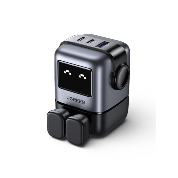 Ugreen Uno 65W GaN Fast Charger, 2 x USB-C and 1 x USB-A Ports, Black