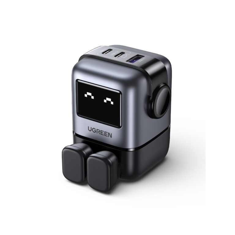 Ugreen Uno 65W GaN Fast Charger, 2 x USB-C and 1 x USB-A Ports, Black