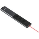 Verbatim Agenda Wireless Presenter with Red Laser Pointer, 2.4GHz, 100m Range, USB-A/USB-C, Rechargeable - Black/Silver