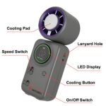 Verbatim Cool 'n' Go Ice Touch Mini Handheld Fan 16000 RPM 4000 mAh Purple and Grey