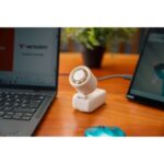 Verbatim Cool 'n' Go Ice Touch Mini Handheld Fan White Silver 16000 RPM 4000 mAh