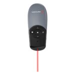 Verbatim Focus Rechargeable Wireless Presenter with Red Laser Pointer, 2.4GHz RF, 30m Range - Black/Silver