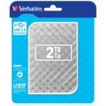 Verbatim Store 'n' Go 2TB Portable Hard Drive HDD USB 3.2 Gen 1 Wired Silver