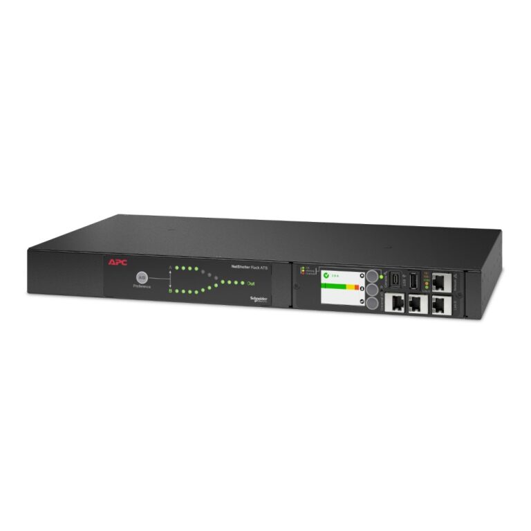 APC AP4423A Automatic Transfer Switch 1U Rack Mount 3680W 16A 230V 9 Outlets 8x C13 1x C19
