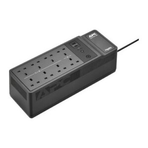 APC Back-UPS 1050VA 600W with 8 BS1363A Outlets USB Type-A+C Surge Protection 230V User Replaceable Battery