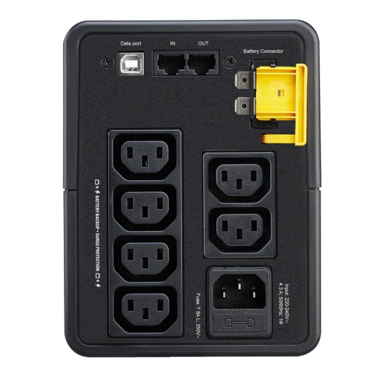 APC Back-UPS 950VA Line-Interactive UPS 520W 6 Outlets 230V Tower Black USB AVR Surge Protection