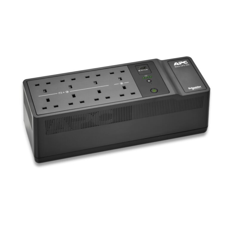 APC Back-UPS BE500G2-UK 500VA 300W 8 Outlets USB Type-A User Replaceable Battery 230V UK Black