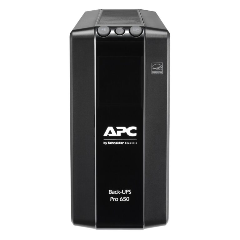 APC Back-UPS PRO BR650MI Line-Interactive UPS 390W 0.65kVA 6 Outlets LCD USB Ethernet AVR Surge Protection Black