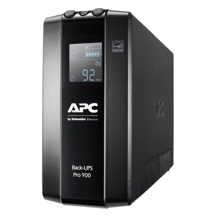 APC Back-UPS PRO BR900MI 900VA 540W Line Interactive UPS with 6 C13 Outlets USB Ethernet Sine Wave Surge Protection Black
