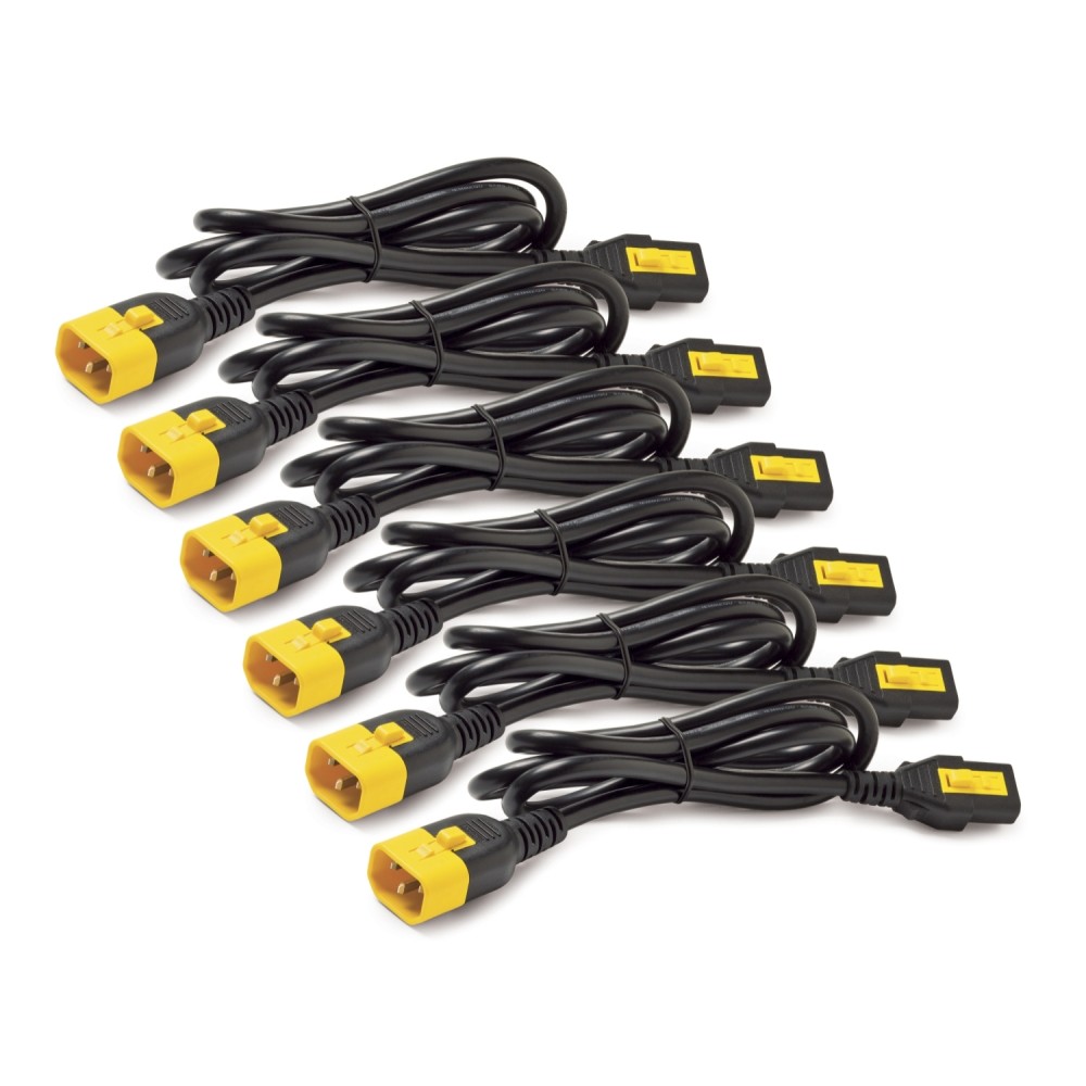 APC IEC C13 to C14 Locking Power Cord Kit 6 Pack 0.6m Red 10A APC IEC C13 to C14 Locking Power Cord Kit 6 Pack 0.6m Red 10A