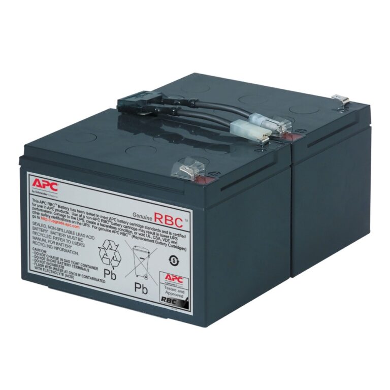 APC RBC6 Replacement Battery Cartridge 11Ah 12VDC VRLA for Smart UPS SMC SUA SMT 2 Year Warranty Black