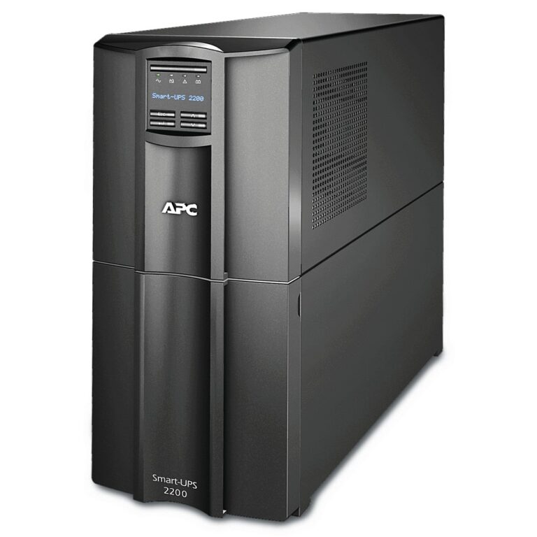 APC Smart-UPS SMT2200IC 2200VA 1980W Line-Interactive Pure Sine Wave 9 Outlets USB SmartConnect LCD Display Black