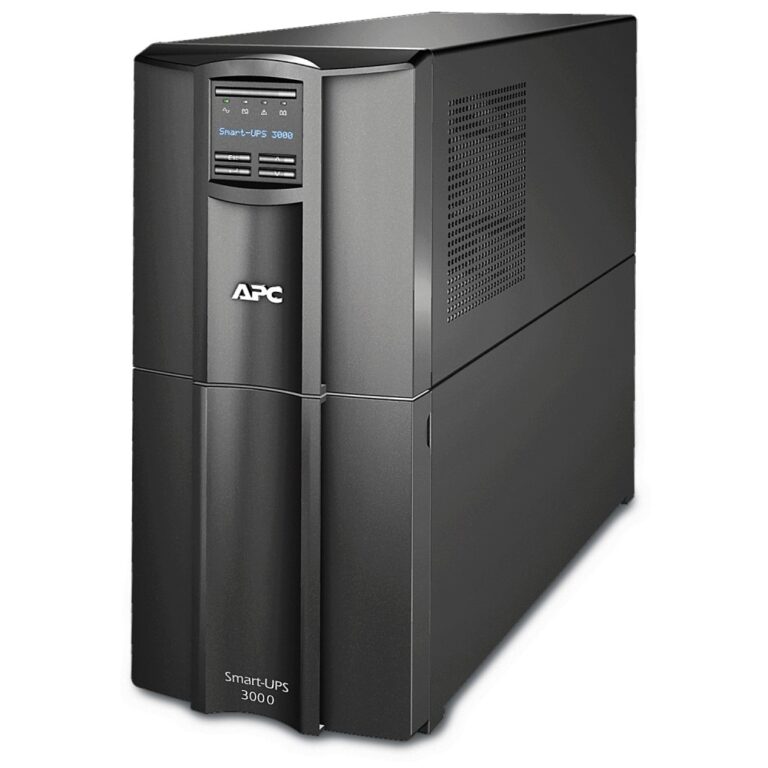 APC Smart-UPS SMT3000IC 3000VA Line-Interactive Tower UPS Black with SmartConnect USB and Pure Sine Wave