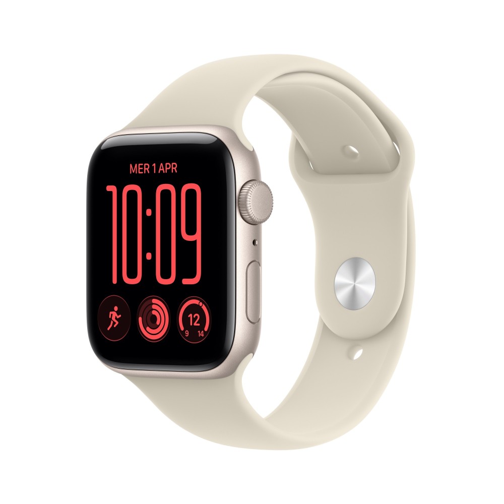Apple Watch SE 3rd Generation Smartwatch 44mm GPS 64GB Starlight Aluminium Case Sand Sport Band S/M Apple Watch SE 3rd Generation Smartwatch 44mm GPS 64GB Starlight Aluminium Case Sand Sport Band S/M