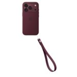 Apple Wrist Strap Burgundy Recycled PET for iPhone 17 18 Pro Max Cases and AirPods Pro 2 391mm