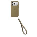 Apple Wrist Strap for iPhone 17 18 Pro Max Air and AirPods Pro 2 MagSafe Compatible 391mm Olive Recycled PET