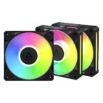 ARCTIC BioniX P12 A-RGB 120 mm PWM Fan 3 Pack Black with Daisy Chain