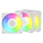 ARCTIC BioniX P12 A-RGB 120 mm PWM Fan 3 Pack White 76 CFM Airflow