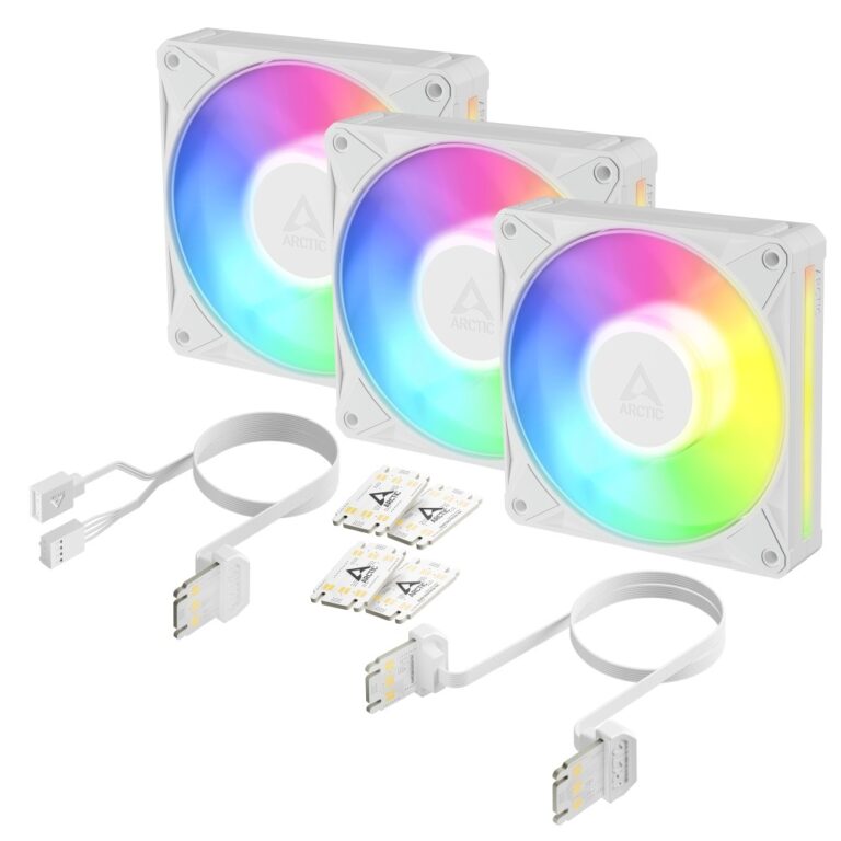 ARCTIC BioniX P12 A-RGB 120 mm PWM Fan 3 Pack White 76 CFM Airflow