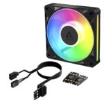 ARCTIC BioniX P12 A-RGB 120mm PWM Case Fan with Daisy Chain Black
