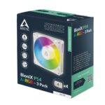ARCTIC BioniX P14 A-RGB 140 mm PWM Case Fan 3 Pack White with Daisy Chain