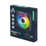 ARCTIC BioniX P140 A-RGB 140mm PWM Fan Daisy Chain Fluid Dynamic Bearing 16 LEDs Black