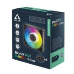 ARCTIC BioniX P140 A-RGB 3 Pack 140mm PWM Fan Black with Fluid Dynamic Bearing and 4 Pin Connector
