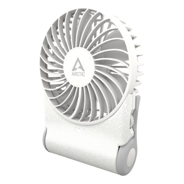 Arctic Summair 2Go Handheld Fan 77 Hour Battery Life 5000 mAh 3 Speeds White
