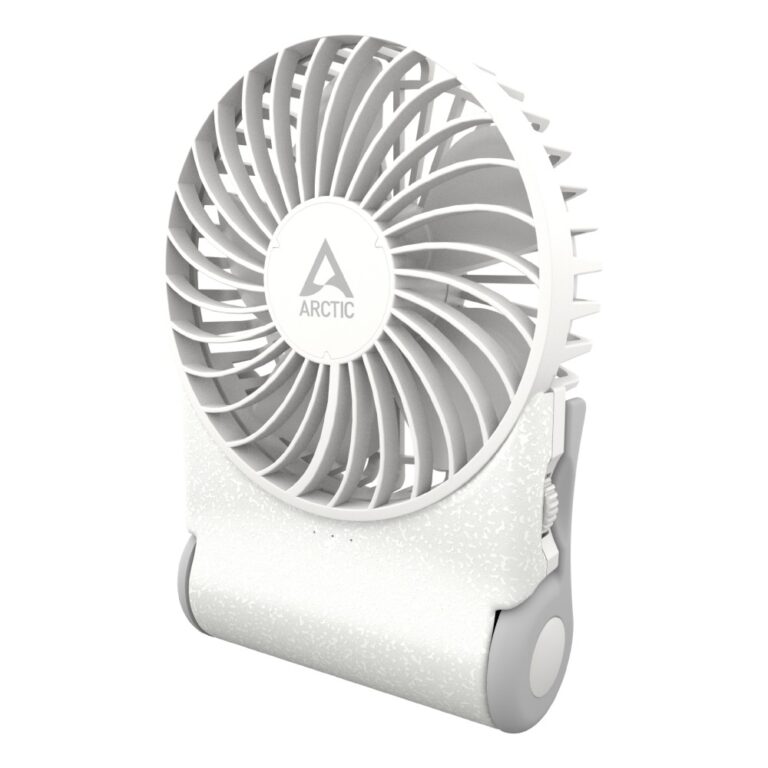 Arctic Summair 2Go Handheld Fan 77 Hour Battery Life 5000 mAh 3 Speeds White