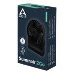 ARCTIC Summair 2Go Handheld Fan 77 Hour Battery Life 5000 mAh Rechargeable 3 Speeds Black