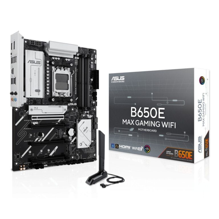 ASUS B650E MAX GAMING WIFI Motherboard, Socket AM5, AMD B650, ATX, DDR5, Wi-Fi 6E