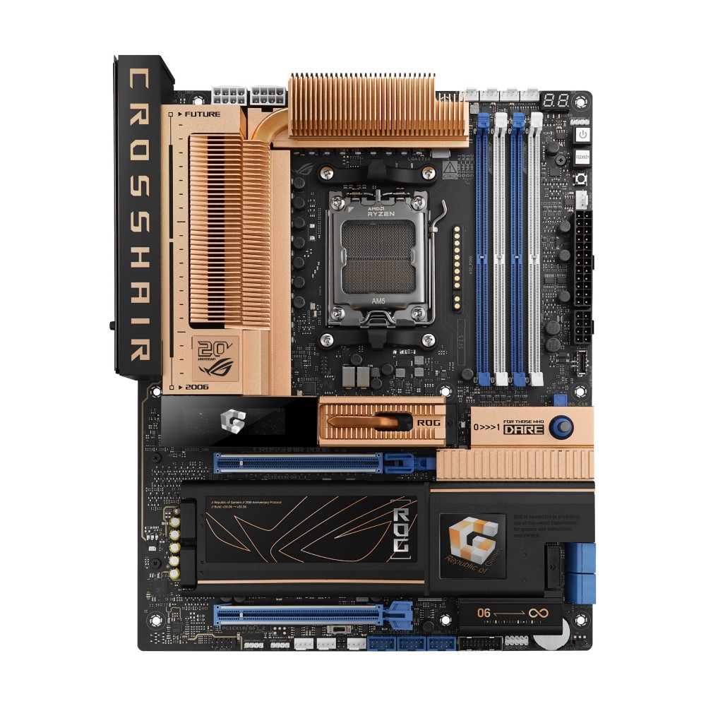 ASUS ROG Crosshair 2006 AMD X870E AM5 ATX Motherboard DDR5 Black Gold ASUS ROG Crosshair 2006 AMD X870E AM5 ATX Motherboard DDR5 Black Gold