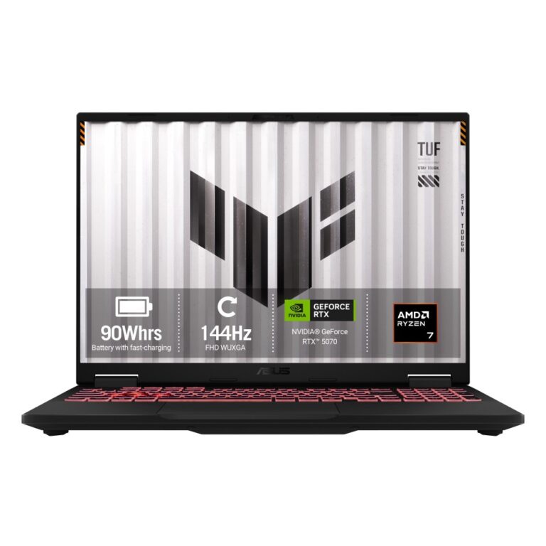 ASUS TUF A16 16" WUXGA 165Hz IPS Ryzen 7 260 16GB DDR5 1TB SSD RTX 5070 Windows 11 Grey