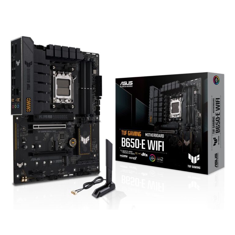 ASUS TUF GAMING B650-E WIFI Motherboard AM5 Socket AMD B650 DDR5 Wi-Fi 6E ATX Black