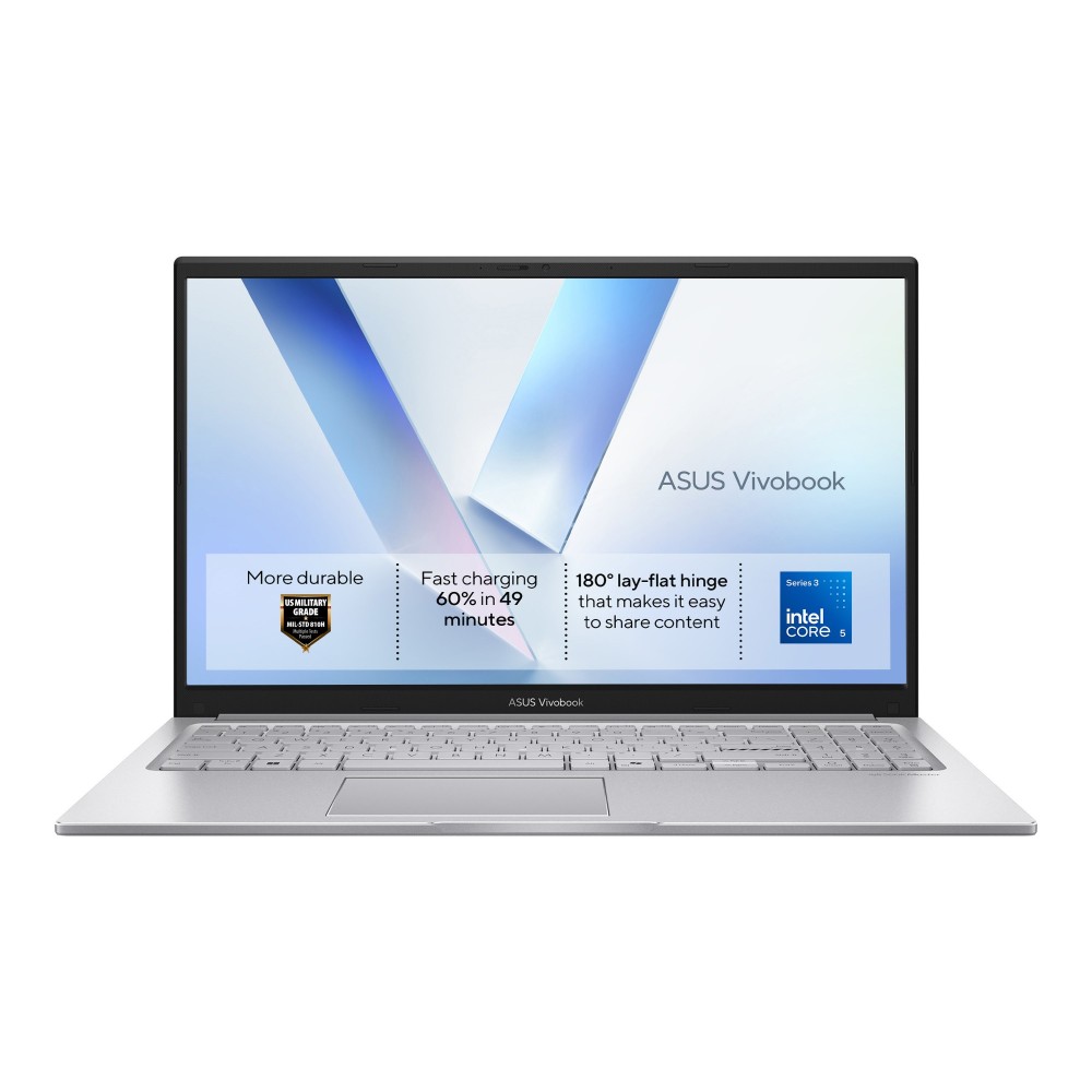 ASUS Vivobook 15 X1504MA-BQ518W Laptop 15.6" Full HD IPS Core 5 320 8GB DDR5 256GB SSD Windows 11 Home Silver ASUS Vivobook 15 X1504MA-BQ518W Laptop 15.6" Full HD IPS Core 5 320 8GB DDR5 256GB SSD Windows 11 Home Silver